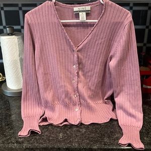 Nine & Company pink cardigan szM
